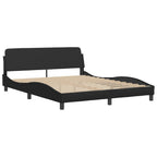 Bettgestell "Viana" mit LED ohne Matratze Schwarz 160x200 cm