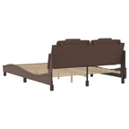 Bettgestell "Viana" mit LED ohne Matratze Braun 160x200 cm