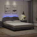 Bettgestell "Viana" mit LED ohne Matratze Grau 160x200 cm