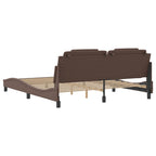 Bettgestell "Viana" mit LED ohne Matratze Braun 180x200 cm