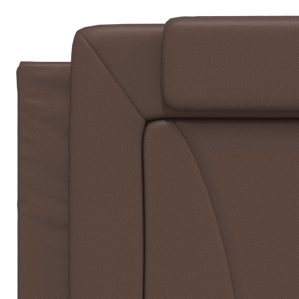 Bettgestell "Viana" mit LED ohne Matratze Braun 180x200 cm