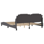 Bettgestell "Viana" mit LED ohne Matratze Grau 180x200 cm