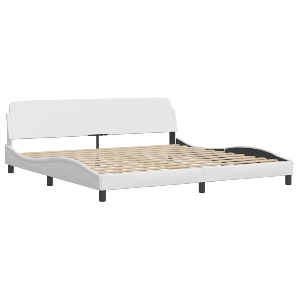 Bettgestell "Viana" mit LED ohne Matratze Weiß 200x200 cm