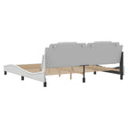 Bettgestell "Viana" mit LED ohne Matratze Weiß 200x200 cm