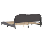 Bettgestell "Viana" mit LED ohne Matratze Grau 200x200 cm