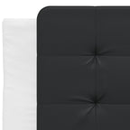 Bettgestell mit LED ohne Matratze "Zadar" Weiß und Schwarz 80x200 cm