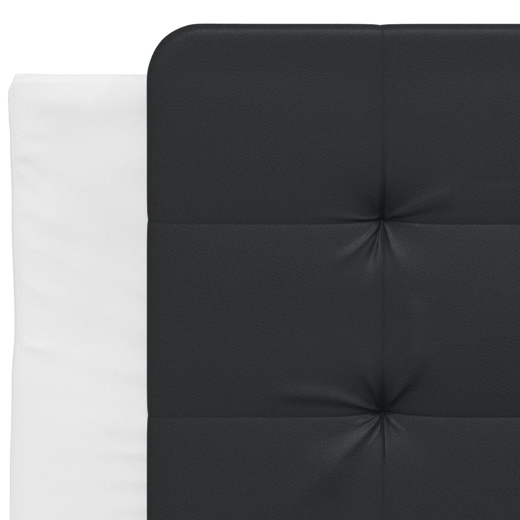 Bettgestell mit LED ohne Matratze "Zadar" Weiß und Schwarz 90x190 cm