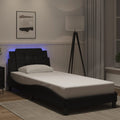 Bettgestell mit LED ohne Matratze "Zadar" Schwarz 90x200 cm