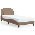 Bettgestell mit LED ohne Matratze "Zadar" Cappuccino-Braun 100x200 cm
