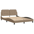 Bettgestell mit LED ohne Matratze "Zadar" Cappuccino-Braun 140x190 cm