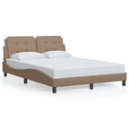 Bettgestell mit LED ohne Matratze "Zadar" Cappuccino-Braun 140x190 cm