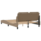 Bettgestell mit LED ohne Matratze "Zadar" Cappuccino-Braun 140x190 cm