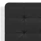 Bettgestell mit LED ohne Matratze "Zadar" Weiß und Schwarz 140x190 cm
