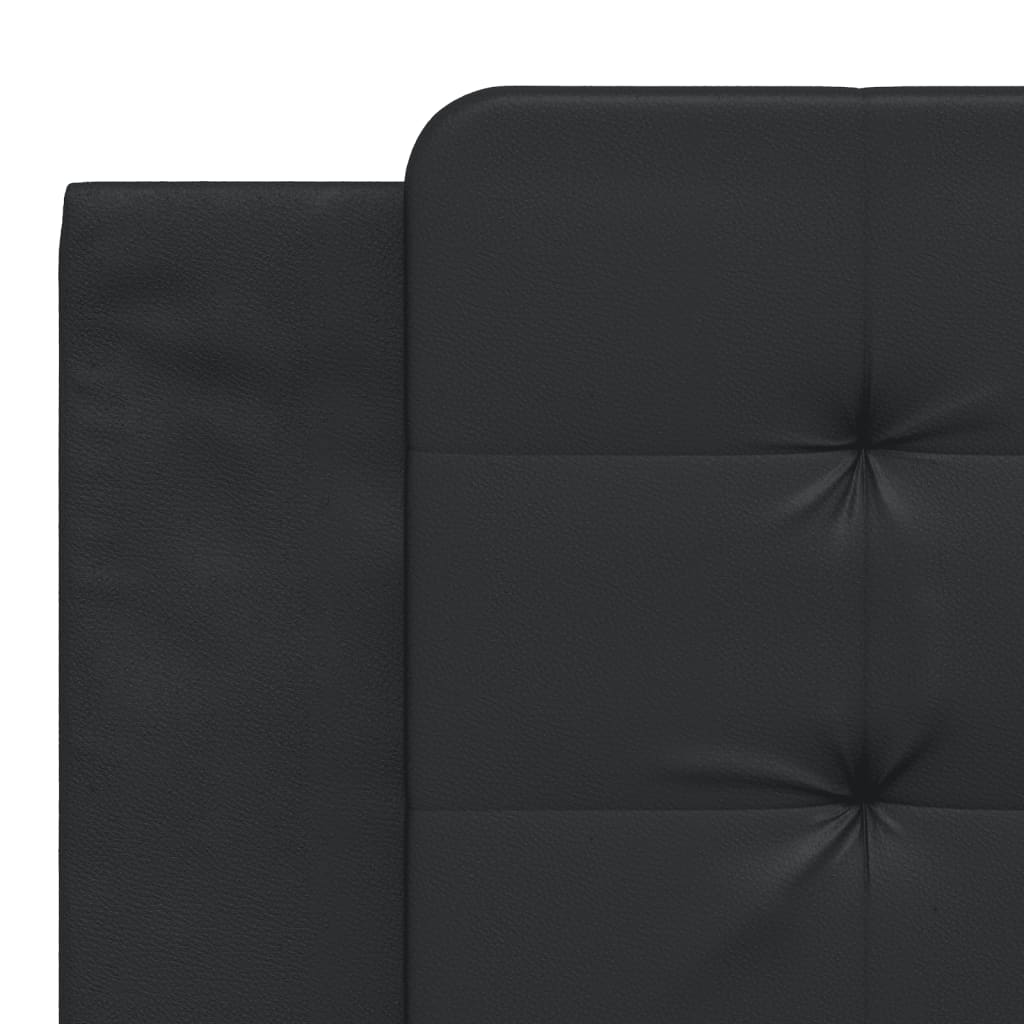 Bettgestell mit LED ohne Matratze "Zadar" Schwarz 180x200 cm