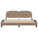 Bettgestell mit LED ohne Matratze "Zadar" Cappuccino-Braun 180x200 cm