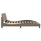 Bettgestell mit LED ohne Matratze "Zadar" Cappuccino-Braun 180x200 cm