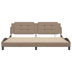 Bettgestell mit LED ohne Matratze "Zadar" Cappuccino-Braun 200x200 cm