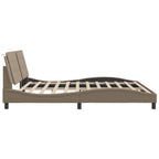 Bettgestell mit LED ohne Matratze "Zadar" Cappuccino-Braun 200x200 cm