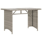 6-tlg. Garten-Sofagarnitur mit Kissen Hellgrau Poly Rattan