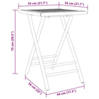 Gartentisch Klappbar 55x55x75 cm Bambus