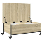 Couchtisch mit Rollen Sonoma-Eiche 91x55x34 cm Holzwerkstoff