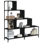 Bücherregal 4 Etagen Schwarz 139x33,5x149 cm Holzwerkstoff