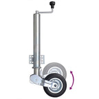 Stützrad 60 mm mit 2 Stützrohren und 2 Klemmen