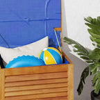 Gartenbox mit Lüftungsschlitzen 60x50x56 cm Massivholz Akazie