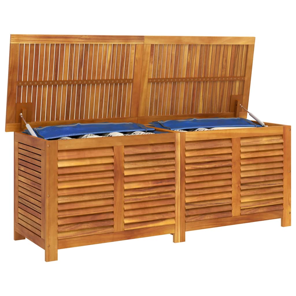 Gartenbox mit Lüftungsschlitzen 150x50x56 cm Massivholz Akazie
