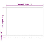 Markisenbespannung Rot und Weiß Gestreift 3,5x2,5 m