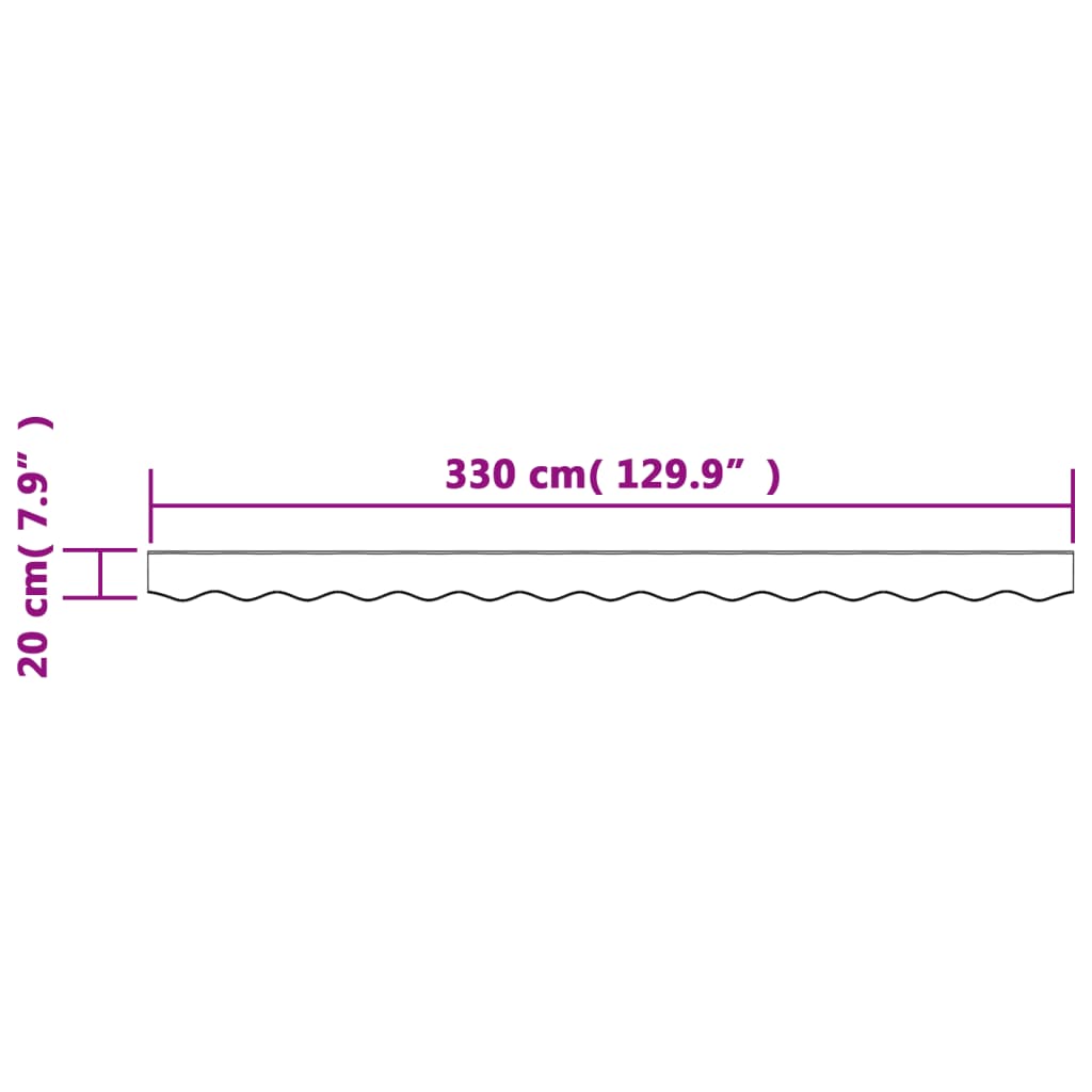 Markisenvolant Creme Gestreift 3,5 m