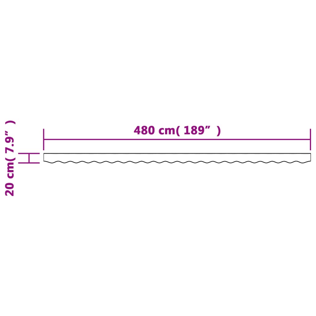Markisenvolant Creme Gestreift 5 m