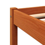 Massivholzbett ohne Matratze Wachsbraun 140x200 cm Kiefernholz