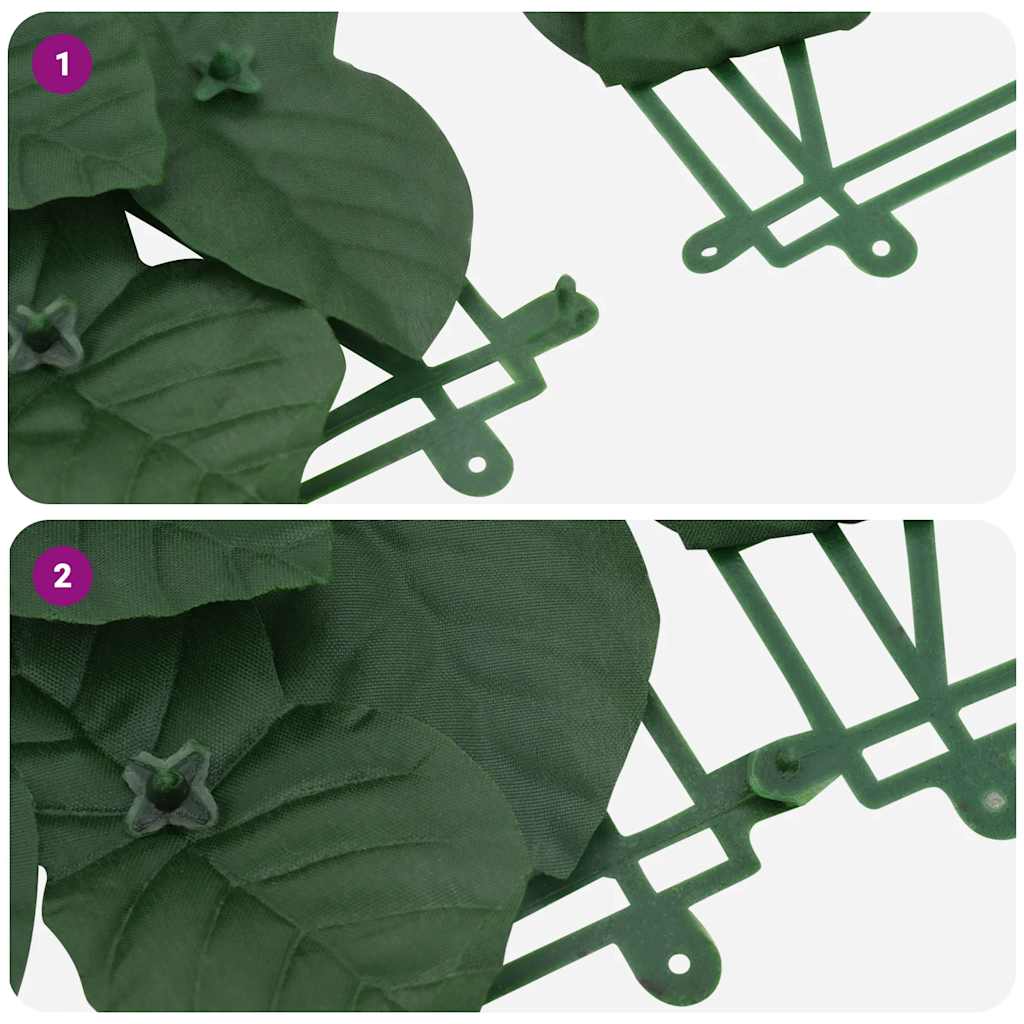 Balkon-Sichtschutz mit Dunkelgrünen Blättern 200x150 cm