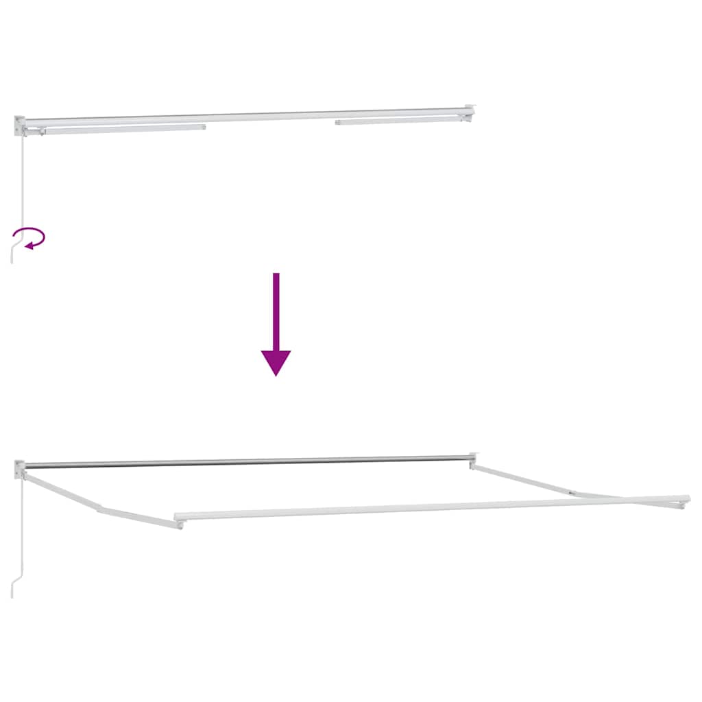 Markise Manuell Weinrot 400x300 cm