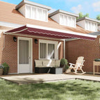 Markise Manuell Weinrot 450x300 cm