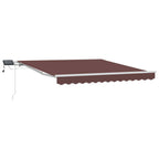 Markise Manuell mit LED Braun 300x250 cm