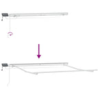 Markise Manuell mit LED Braun 300x250 cm