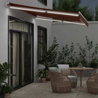 Markise Manuell mit LED Braun 350x250 cm