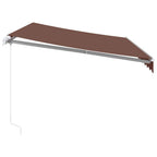 Markise Manuell mit LED Braun 350x250 cm
