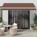 Markise Manuell mit LED Braun 350x250 cm
