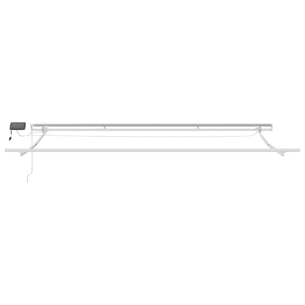 Markise Manuell mit LED Braun 400x300 cm