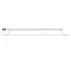 Markise Manuell mit LED Braun 450x300 cm