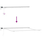 Markise Manuell mit LED Braun 450x300 cm