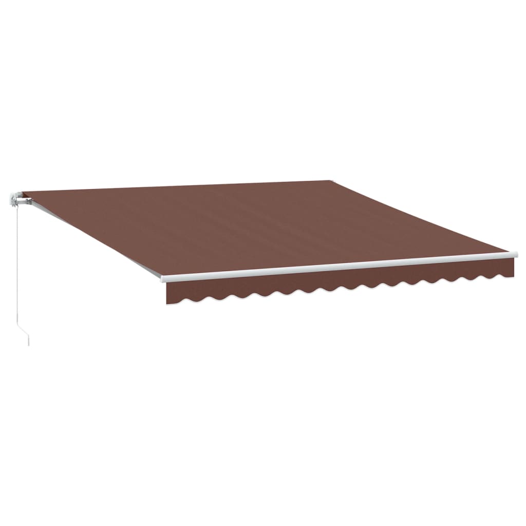 Markise Manuell mit LED Braun 400x350 cm