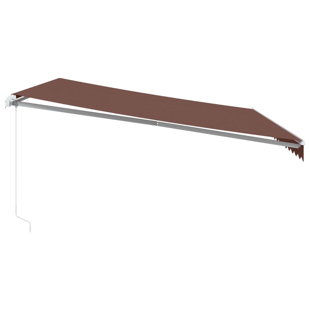 Markise Manuell mit LED Braun 450x350 cm