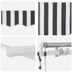 Markise Automatisch Anthrazit & Weiß 300x250 cm