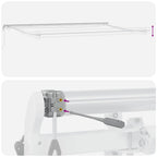 Markise Automatisch mit LED Anthrazit & Weiß 600x300 cm