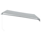 Markise Manuell mit LED Anthrazit & Weiß 400x350 cm