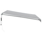 Markise Automatisch mit LED Anthrazit & Weiß 400x350 cm